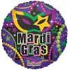 Mardi Gras Necklace Foil Balloons